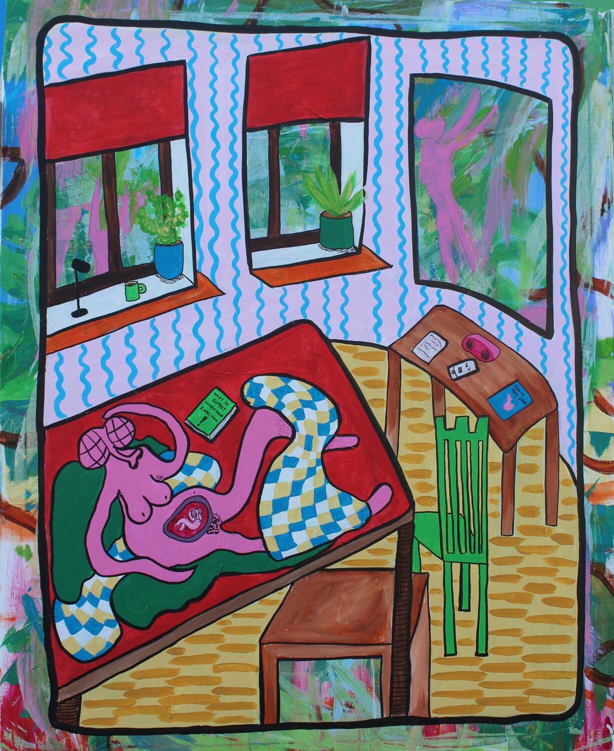 &quot;What to expect when your expecting&quot; 2022 Acrylic on canvas