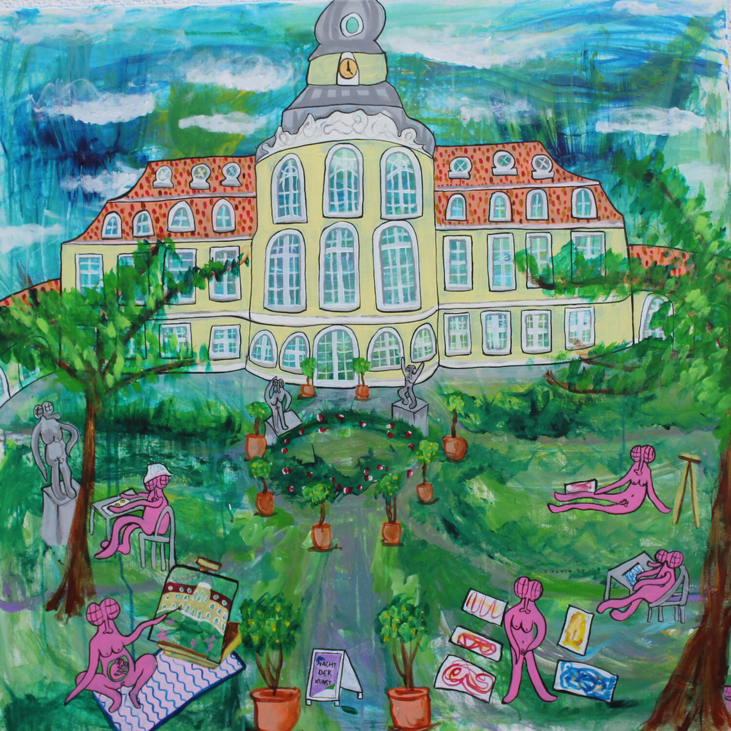 &quot;Fly Girl assembly&quot; 2022 Acrylic on canvas