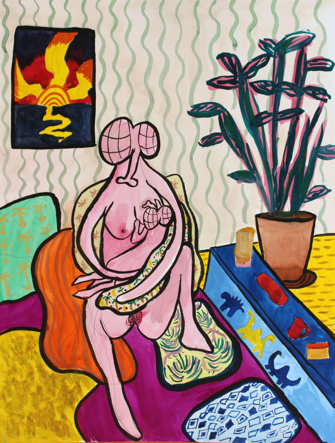 &quot;Chillen und Stillen&quot; 2022 Watercolour on paper